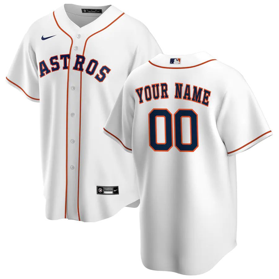 Cheap Youth Houston Astros Nike White Home Replica Custom MLB Jerseys